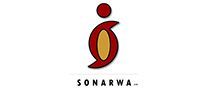 Sonarwa insurance company logo featuring a red and gold abstract symbol above the brand name text.
