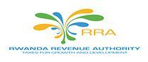 Rwanda Revenue Authority logo with colorful green, blue, and yellow swoosh and the slogan Taxes for Growth and Development.