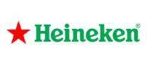 Heineken logotype in green text featuring the iconic red five-pointed star on a white background.